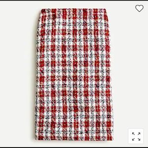 Painterly Tweed Pencil Skirt Sz 10 Women